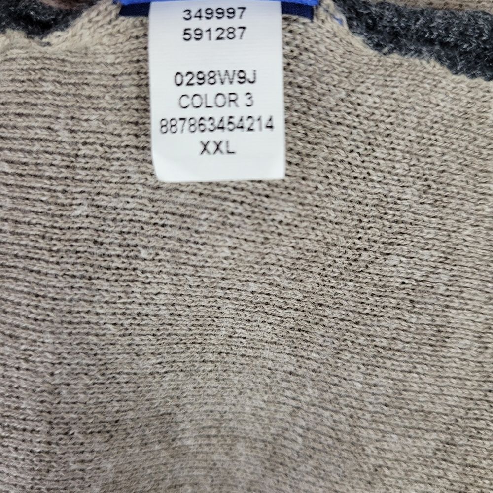 Apt. 9 Oatmeal And Gray Color Block Long Sleeve O… - image 8